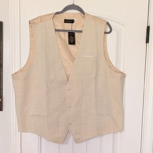 Diba Light Beige Men's Dress Vest - Classic Cream Waistcoat